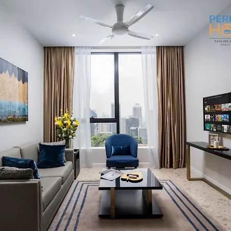 Pavilion Ceylon Hill Suites, Bukit Bintang By Perfect Host Kuala Lumpur Exterior photo A living room in a serviced apartment in Hanoi, Vietnam